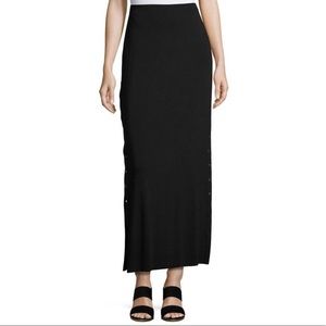 Bailey 44 Side Snap Maxi Skirt in Navy